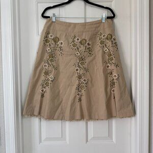 Talbots Embroidered Metallic Skirt with sequin detail EUC!